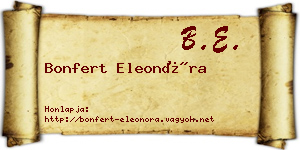 Bonfert Eleonóra névjegykártya